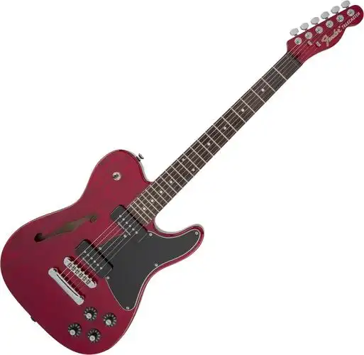 ja-90 jim adkins telecaster crimson red semi-hol