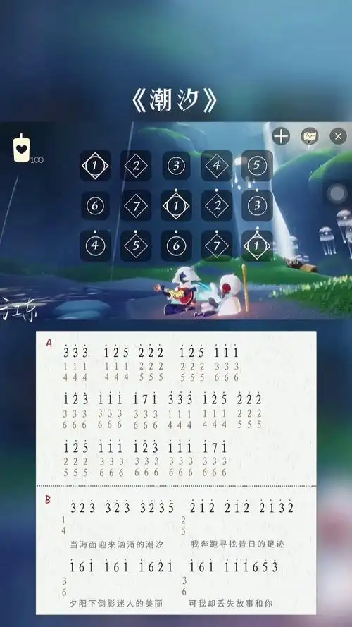 却丢失故事和你#潮汐#钢琴简谱 #光遇琴谱