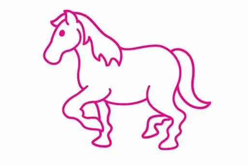 马简笔画的画法步骤图解教程_简笔画图片大全 - 元艺考