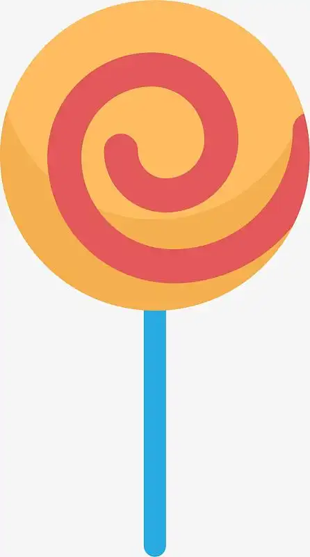 红色漩涡矢量棒棒糖