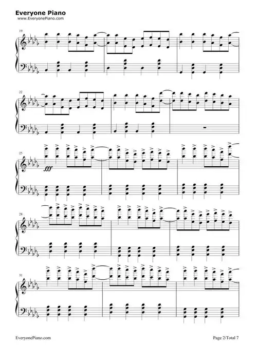 horizon钢琴谱-janji-看谱啦