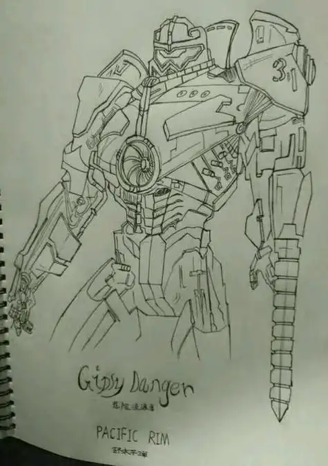环太平洋2机甲大全水彩笔画环太平洋复仇流浪者圆珠笔画海外限定版