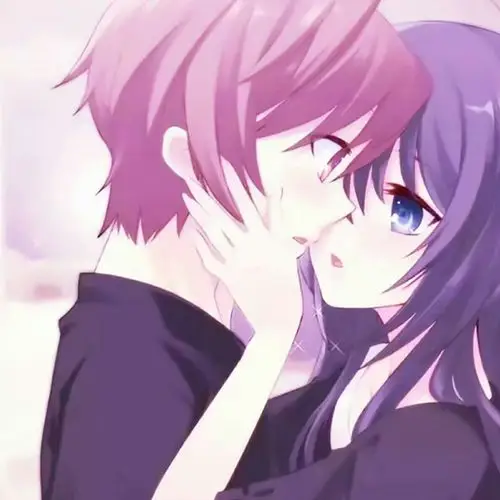 柔情对视_卡通情侣头像图片_扣扣居