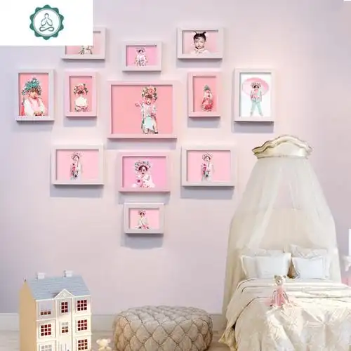 客厅卧室免打孔相框挂墙组合背景墙装饰婚纱照儿童照相片墙照片墙封后