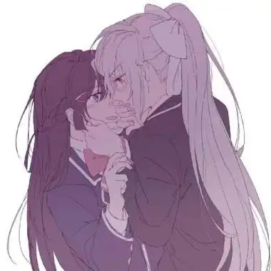 百合kiss头像接吻的百合头像