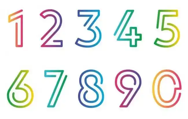 炫彩数字艺术字图片