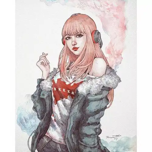 人物淡彩 印尼画家trishna,收集于网络,侵删