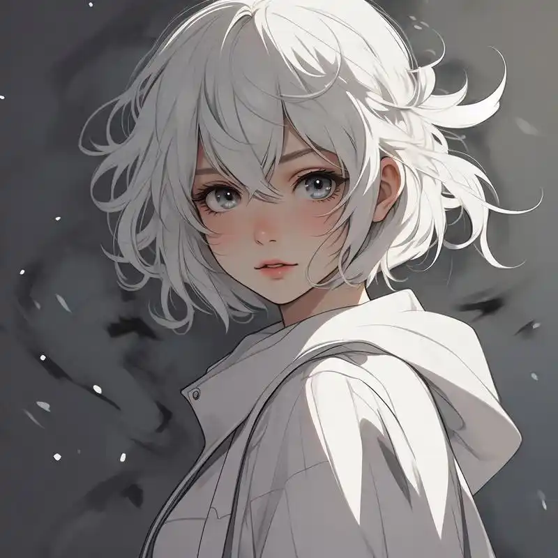 92冷漠厌世女动漫白毛头像92