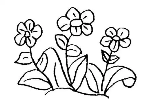 百花齐放的画面简笔画