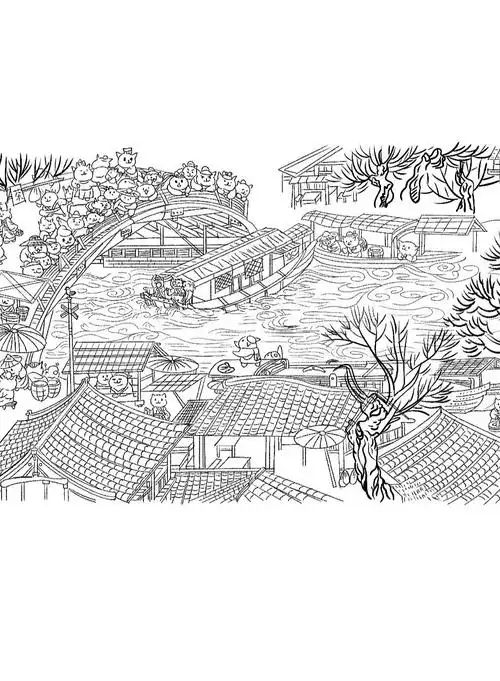 清明上河图-喵喵版_叫我包小棒-站酷zcool