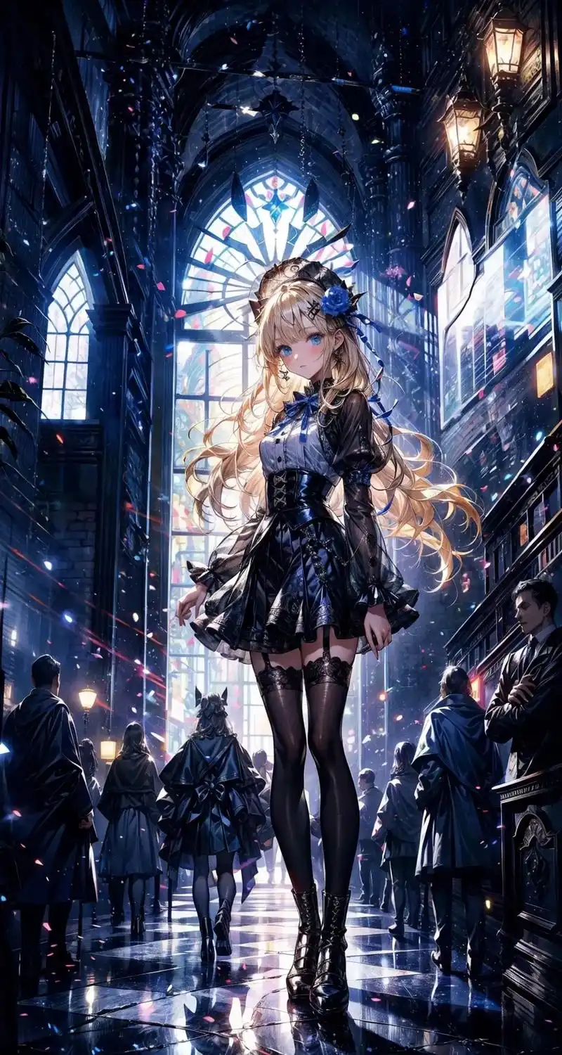 教堂的哥特少女.#二次元少女 #ai绘画 #手机墙纸 #高清 - 抖音