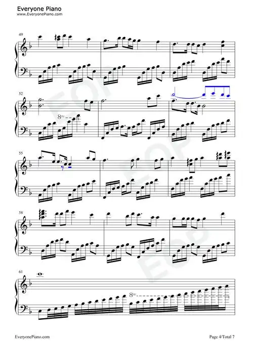 耶和华是爱基督教歌曲五线谱预览4