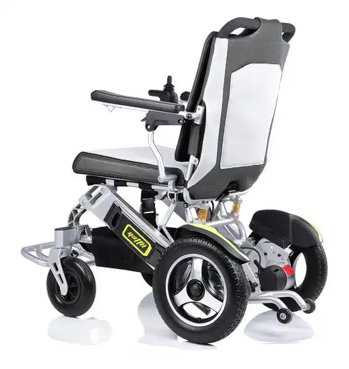 雅途电动轮椅车老人代步车残疾人轮椅轻便折叠可上飞机代步工具