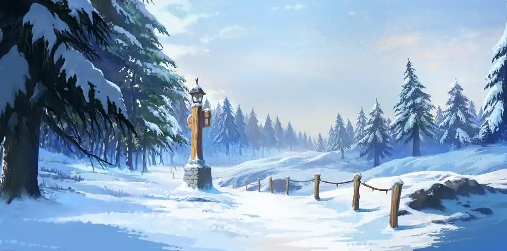 雪地背景图|插画|游戏原画|潇潇工作室 - 原创作品 - 站酷 (zcool)