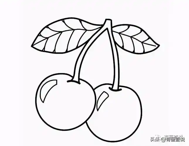 儿童画简笔画临摹素材52张:水果系列画法,收藏备用,在家学画画