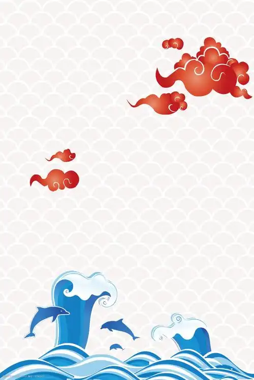 中国风 祥云 h5背景 复古 文艺 灰色 云朵 底纹 psd分层素材