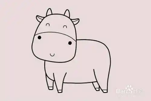 牛简笔画(牛简笔画图片大全可爱)