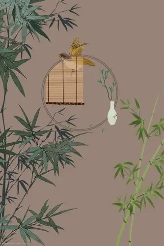 复古风 黄色背景 花卉 psd源文件 淘宝 天猫 海报背景 线条 山水 开心