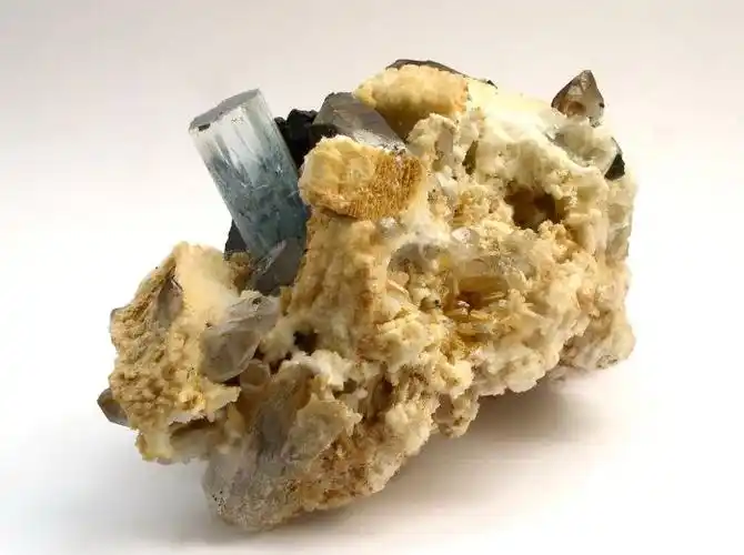 电气石标本 白色电气石 电气石粉