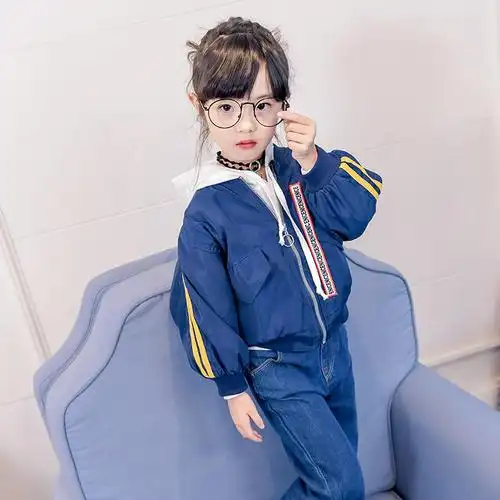 童装女童外套 2018新款4春秋装5岁儿童开衫上衣韩版6潮宝宝棒球服