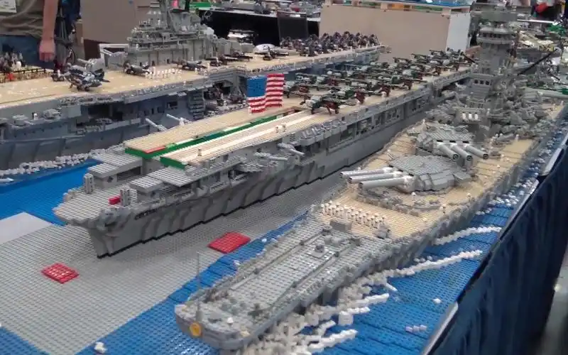 乐高大型二战舰艇moc!