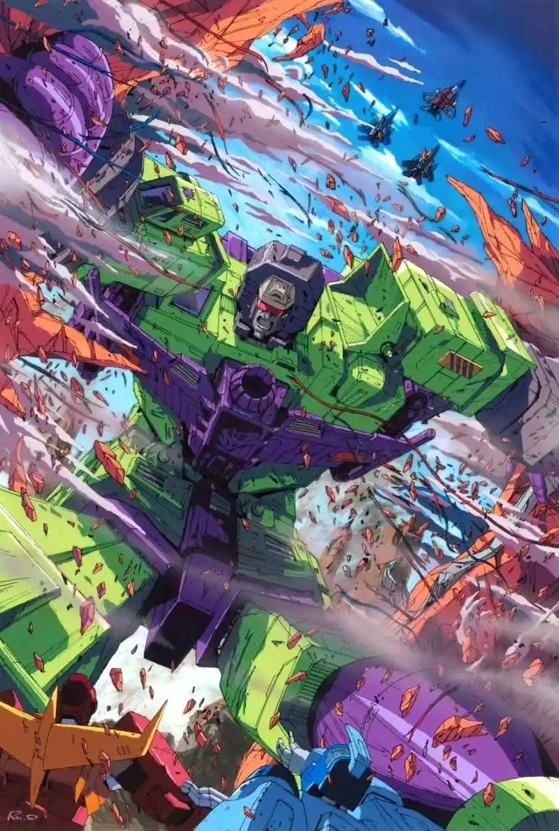 分享一组变形金刚大力神插画作品,纪念我的第一个组合金刚.