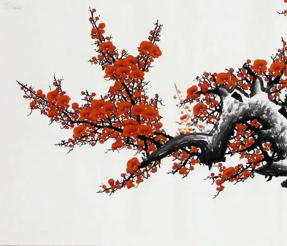 西门亚石国画六尺梅花《墙角数枝梅,凌寒独自开.