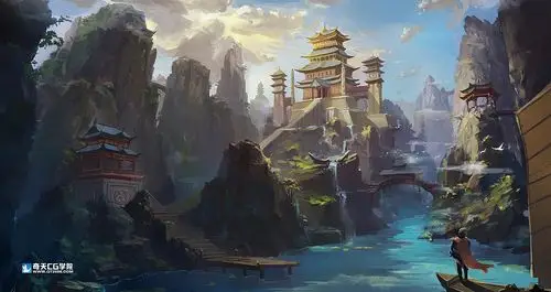 游戏场景原画,中国风|插画|游戏原画|奇天cg学院 - 原创作品 - 站酷