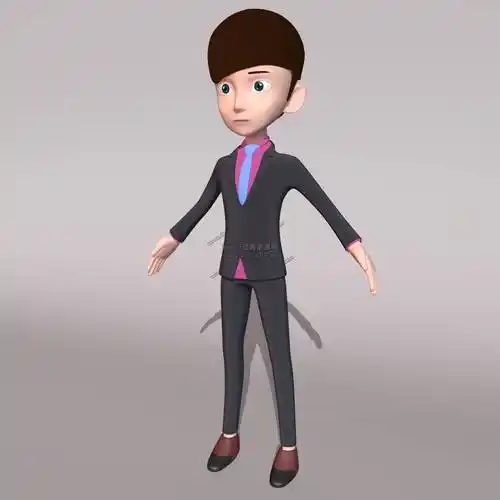 帅气小哥卡通人物角色maya模型下载!时尚卡通都市男青年动画角色maya