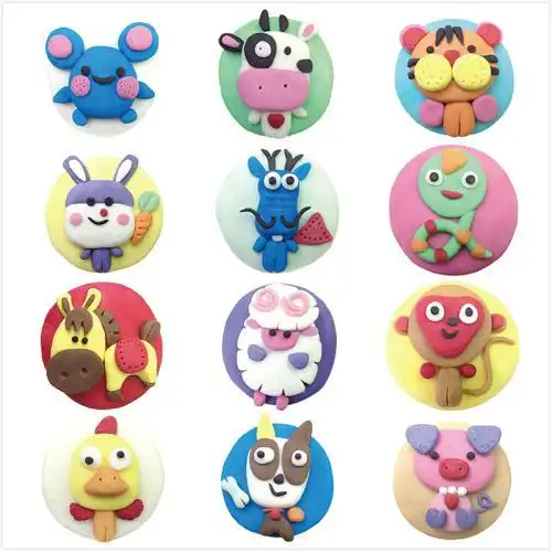 十二生肖动物香皂韩国彩泥粘土黏手工制作儿童橡皮泥正品 bbville