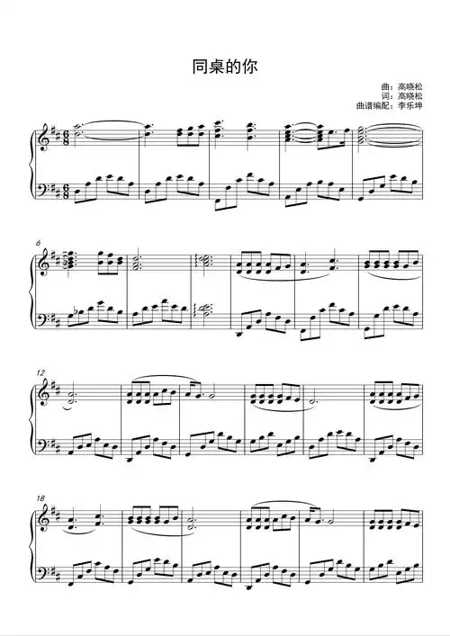 同桌的你钢琴谱-蓬蒿人-虫虫钢琴