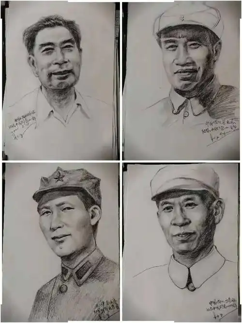 过的摄影作品,记录下摄影团队老师们眼中的美好生活;一幅幅人物素描