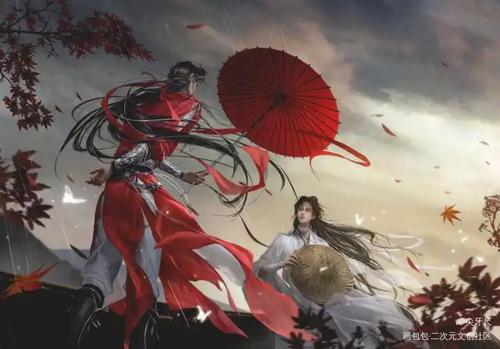 太苍山_天官赐福花怜古风厚涂绘画作品