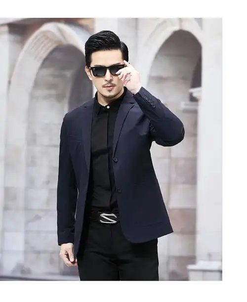 男装西服单西男士外套春季薄款中年男士商务便服单西高级感休闲西装