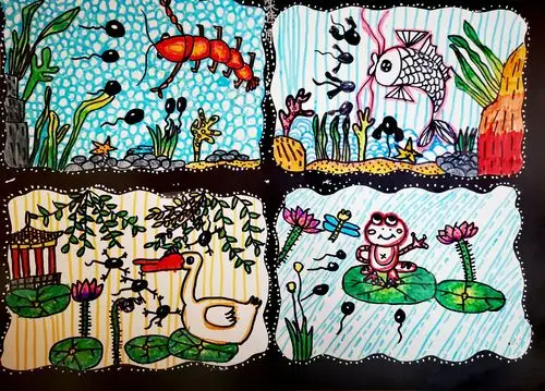 《小蝌蚪找妈妈》是四格连环画的形式奥