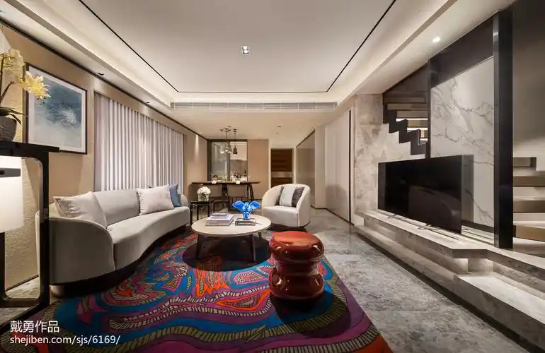 现代风样板房客厅装修案例