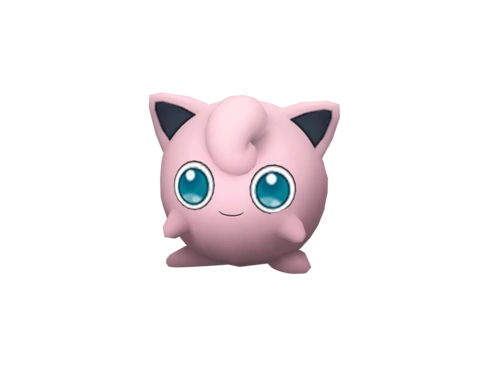 外貌胖丁是圆形的粉色球状神奇宝贝,有小的猫耳和大眼睛.