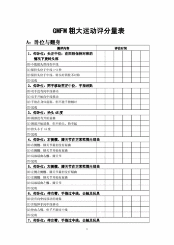 gmfm88项粗大运动评分量表doc14页