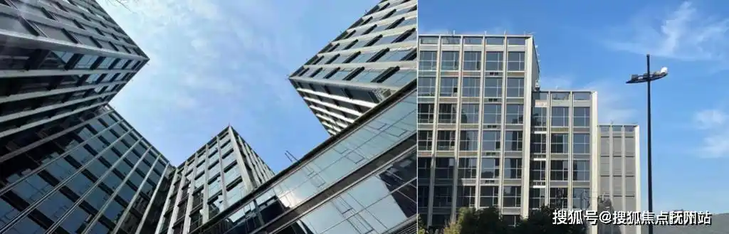 角度出发,将屋顶花园部分的女儿墙设置成为约2米高的玻璃 铝板材质,既