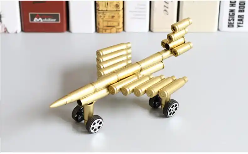 礼赫家饰子弹壳工艺品坦克飞机大炮模型复古工业风客厅办公摆件退伍