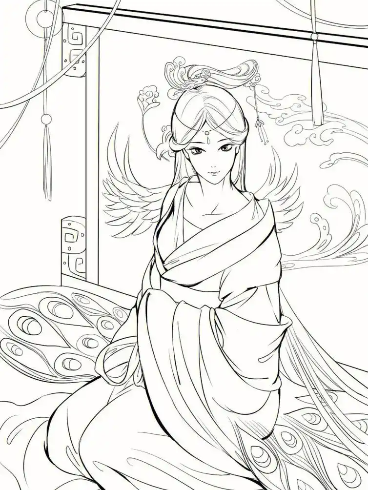 古风人物线稿教程,想学的宝子一起吧~##古风线稿#零基础学画 - 抖音