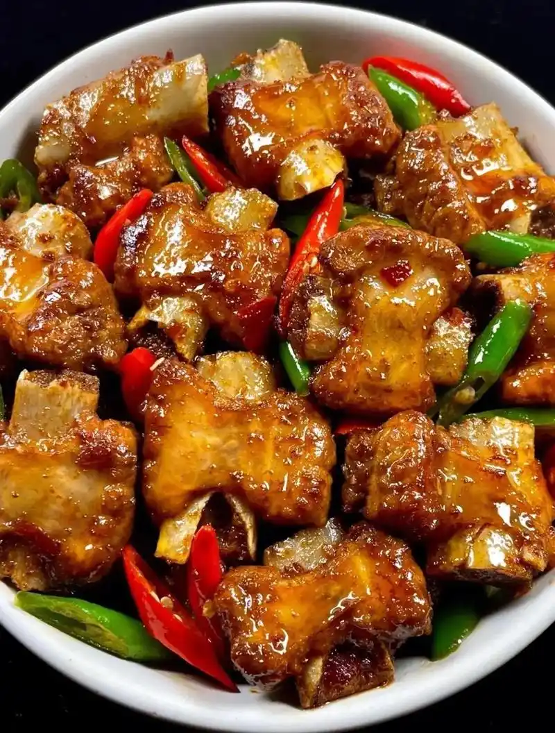 这样做出来的炒排骨真的好吃到 - 抖音