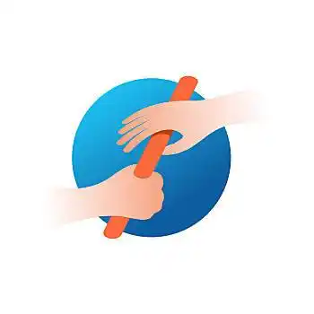 接力赛,接力棒,两只,手,彩色,比赛,插画,团队,跑,概念,标识,传递,象征