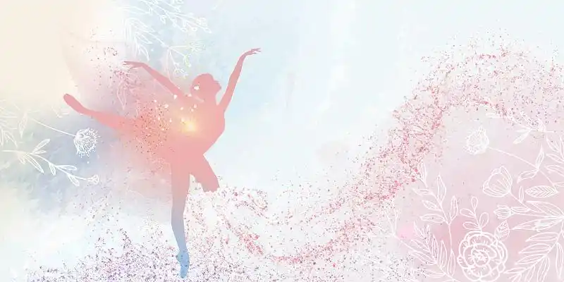 粉色舞蹈唯美风舞蹈背景粒子简约背景