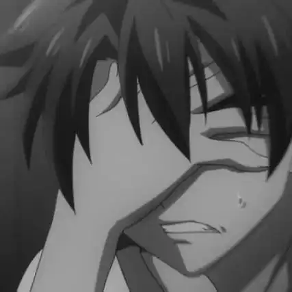 黑色丧系男生头像黑色丧系动漫男头孤独坠落黑暗系