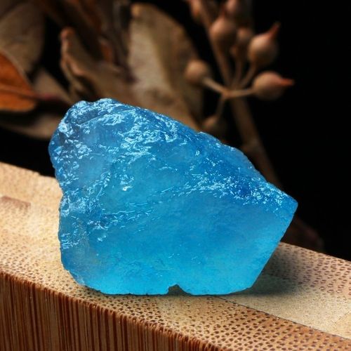 巴西蓝色冰种海蓝宝原石雕刻原矿裸石小颗粒水晶吊坠纯天然纯天然