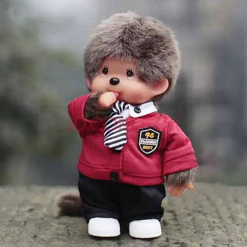 女生正版人型萌琪琪猴子吃奶嘴人物玩偶卡通可爱萌奇奇人形 蒙奇奇66