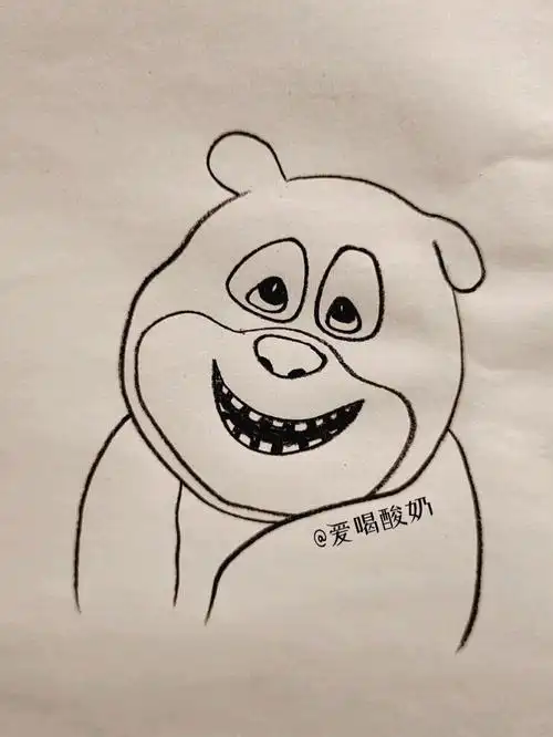 可爱熊二  #熊二表情包  #熊二头像  #卡通人物简笔画
