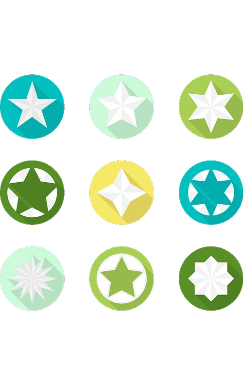 圆形星星图标矢量素材
