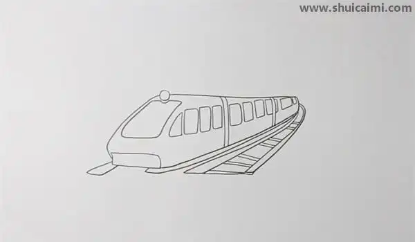 高铁简笔画怎么画 高铁简笔画步骤